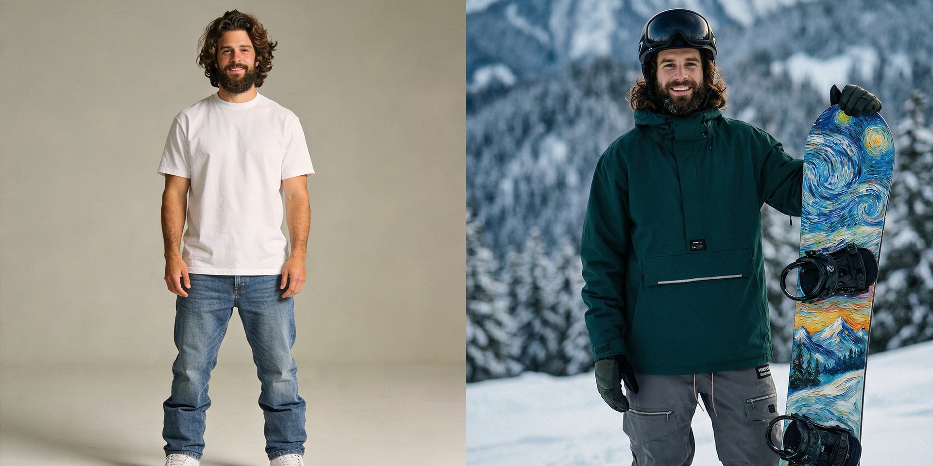 [F]antasy Beispiel: Portrait als Snowboarder